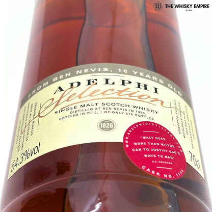 Adelphi Selection Ben Nevis 18 yo Cask Strength Single Malt Scotch Whisky