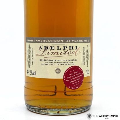 Adelphi Limited Invergordon 43 Year Old Single Grain Scotch Whisky