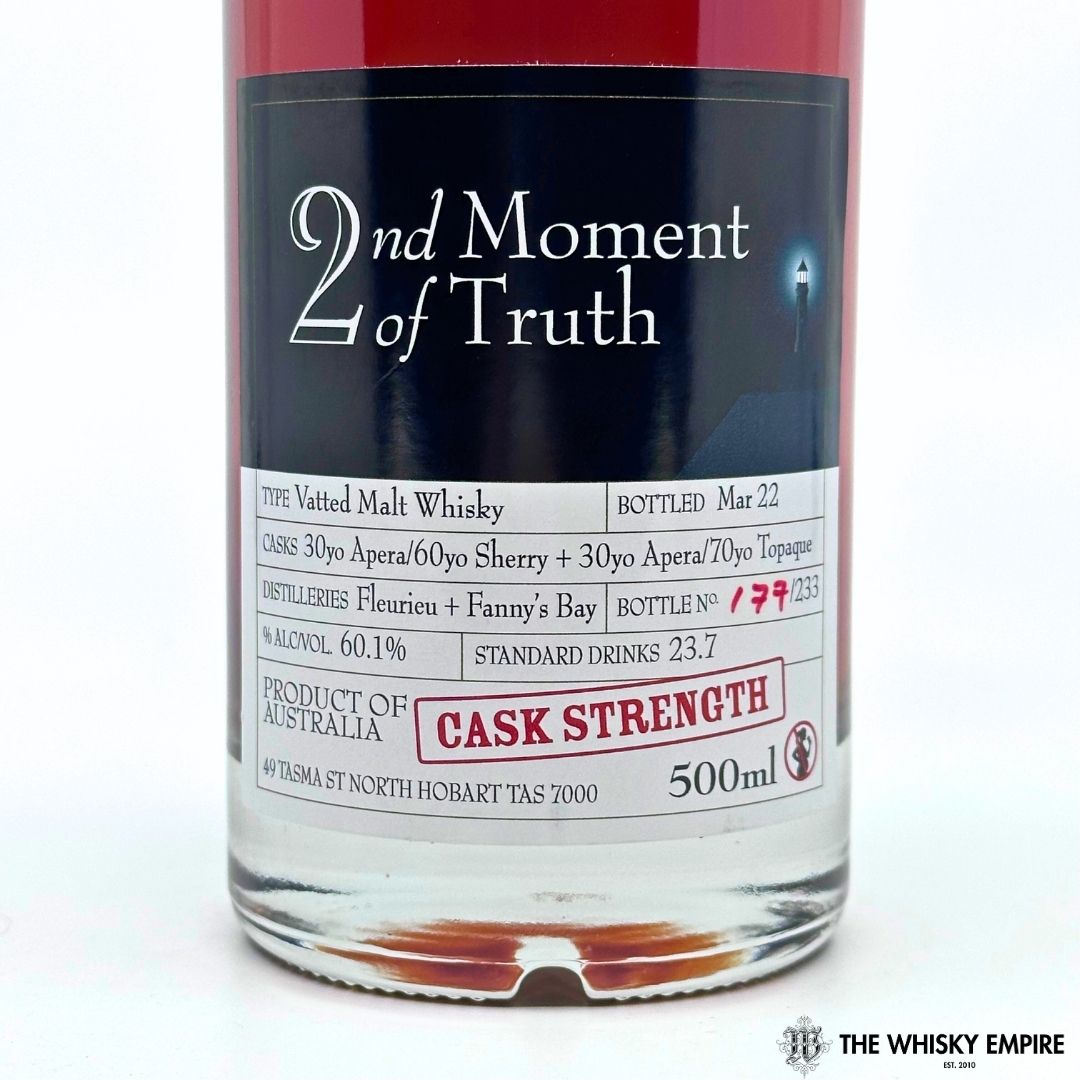 Heartwood 2nd Moment of Truth Cask Strength Vatted Malt Whisky, Tasmania, Australia