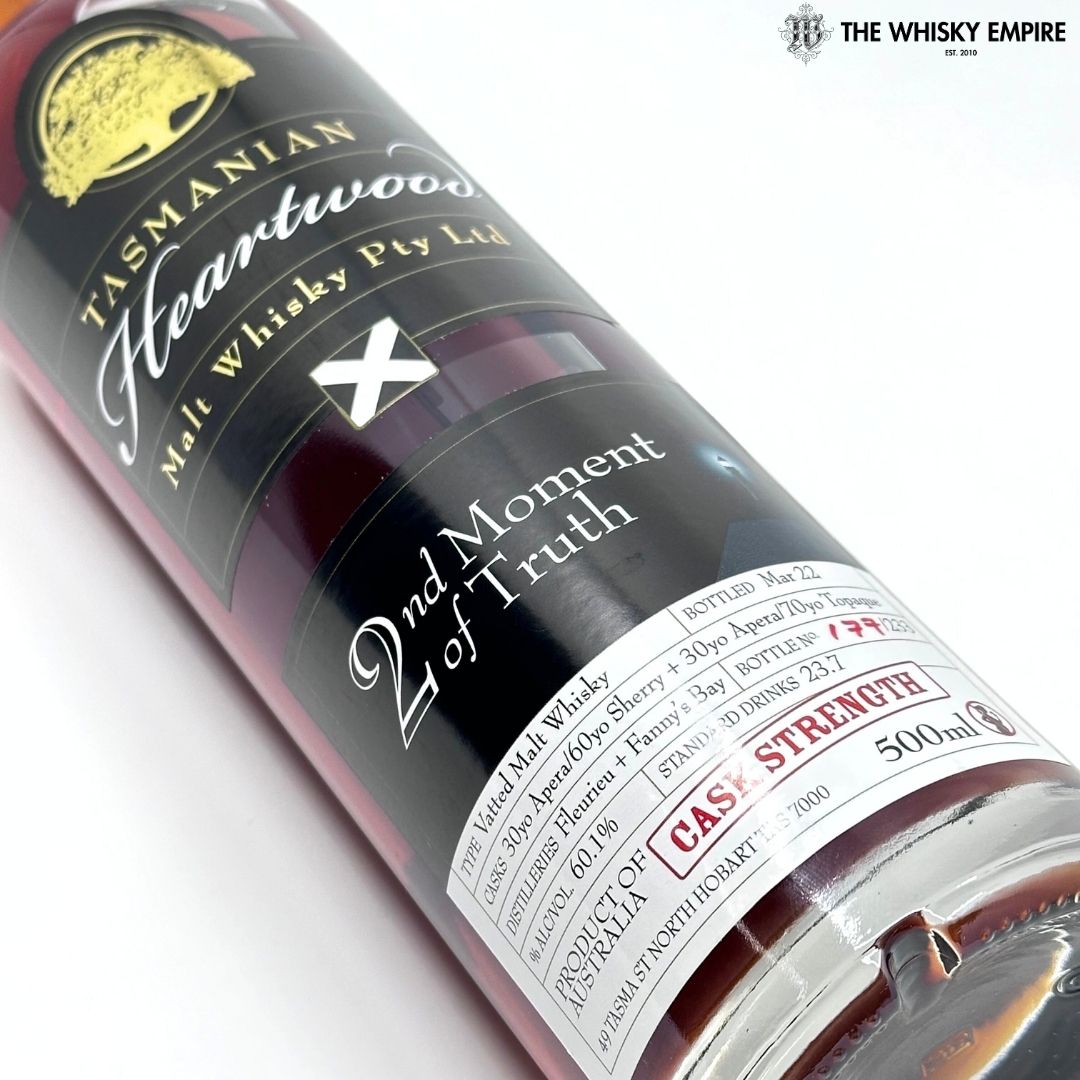 Heartwood 2nd Moment of Truth Cask Strength Vatted Malt Whisky, Tasmania, Australia