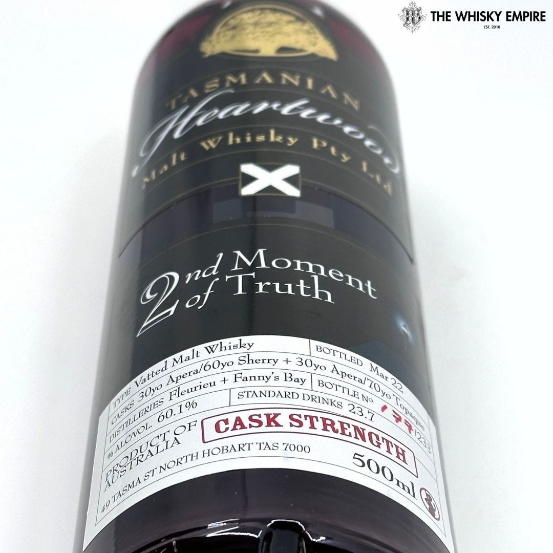 Heartwood 2nd Moment of Truth Cask Strength Vatted Malt Whisky, Tasmania, Australia