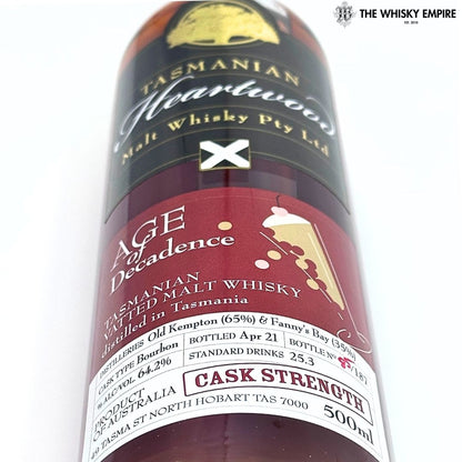 Heartwood Age Of Decadence Cask Strength Vatted Malt Whisky, Tasmania, Australia