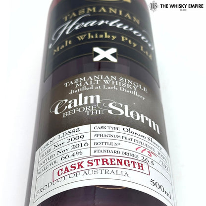 Heartwood Calm Before The Storm Cask Strength Single Malt Whisky, Tasmania, Australia