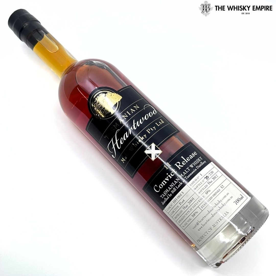 Heartwood Convict Release Batch #1 11 yo Cask Strength Single Malt Whisky, Tasmania, Australia