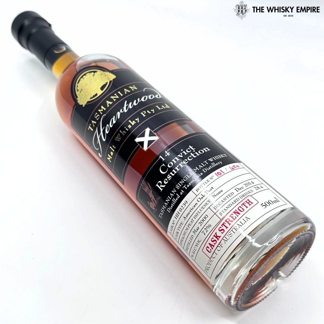 Heartwood Convict Resurrection 14YO Cask Strength Single Malt Whisky, Tasmania, Australia