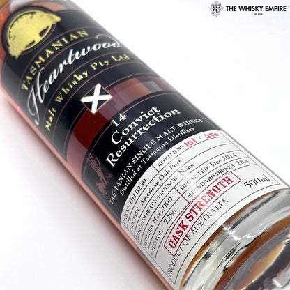 Heartwood Convict Resurrection 14YO Cask Strength Single Malt Whisky, Tasmania, Australia