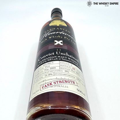 Heartwood Convict Unchained 11YO Cask Strength Single Malt Whisky, Tasmania, Australia