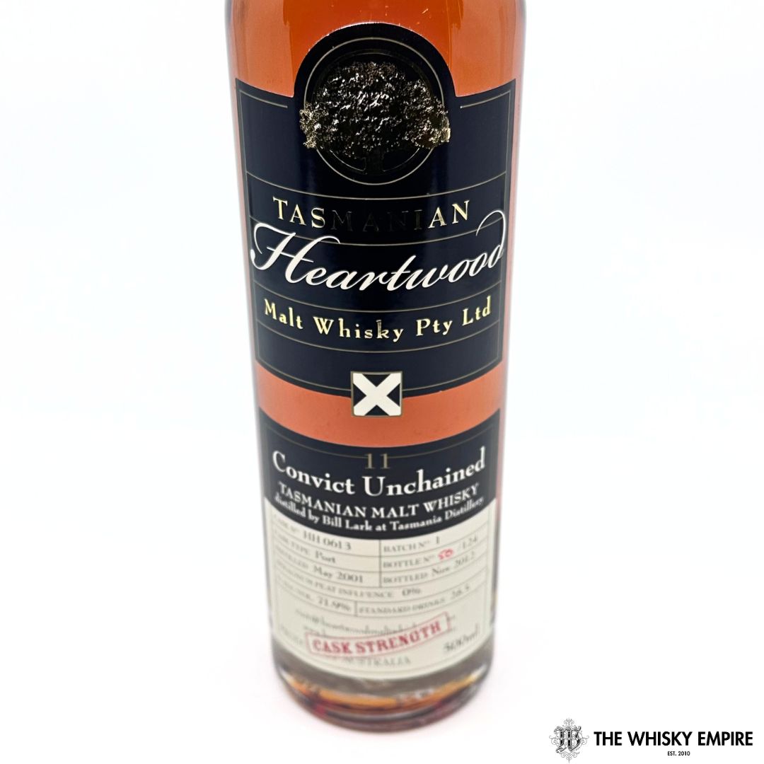 Heartwood Convict Unchained 11YO Cask Strength Single Malt Whisky, Tasmania, Australia