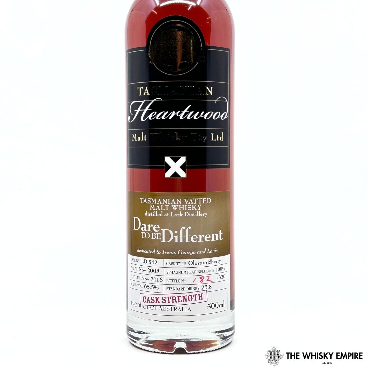 Heartwood Dare To Be Different 8YO Cask Strength Single Malt Whisky, Tasmania, Australia