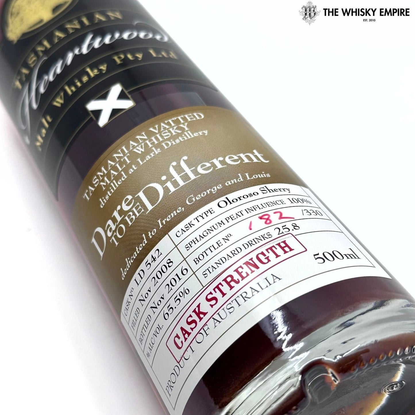 Heartwood Dare To Be Different 8YO Cask Strength Single Malt Whisky, Tasmania, Australia