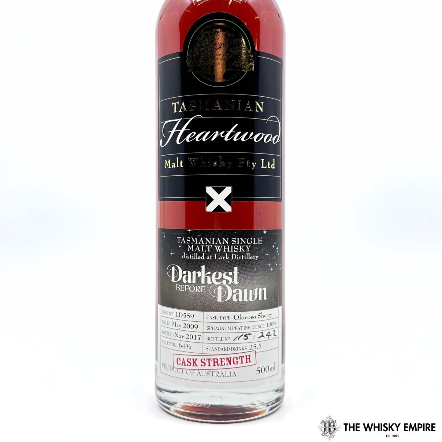 Heartwood Darkest Before Dawn Cask Strength Single Malt Whisky, Tasmania, Australia