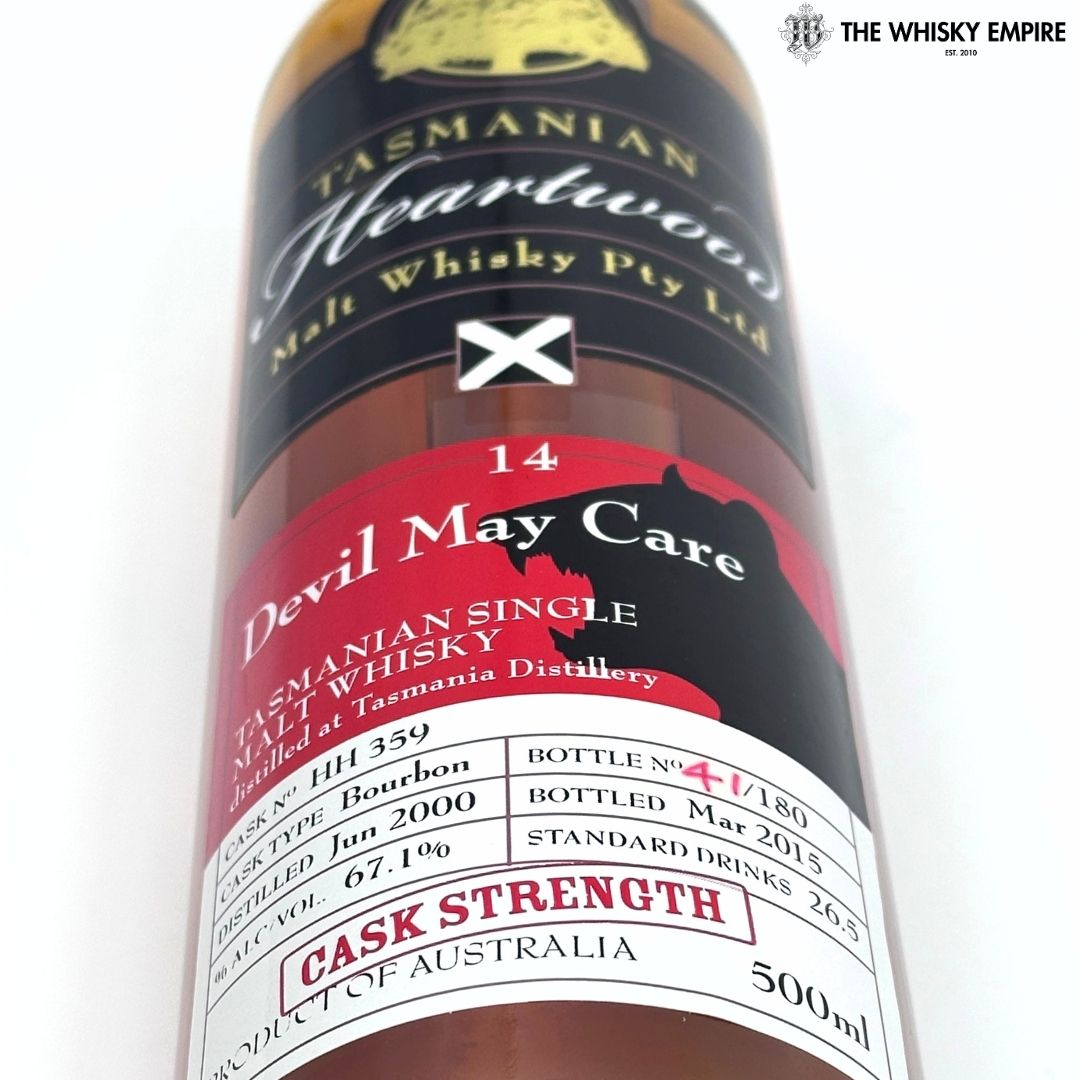 Heartwood Devil May Care 14YO Cask Strength Single Malt Whisky, Tasmania, Australia