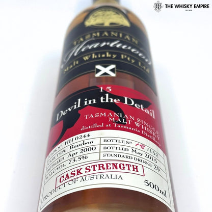 Heartwood Devil in the Detail 15YO Cask Strength Single Malt Whisky, Tasmania, Australia