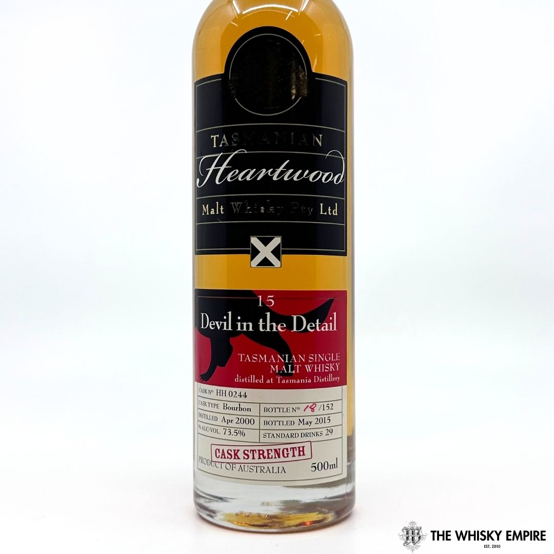 Heartwood Devil in the Detail 15YO Cask Strength Single Malt Whisky, Tasmania, Australia