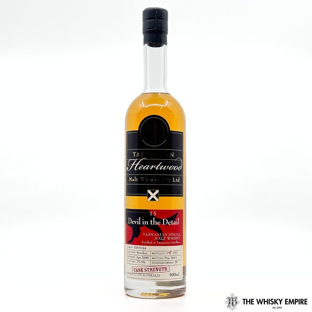 Heartwood Devil in the Detail 15YO Cask Strength Single Malt Whisky, Tasmania, Australia