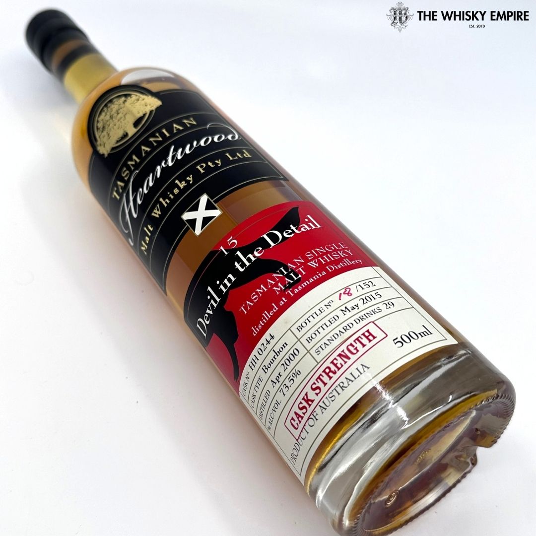 Heartwood Devil in the Detail 15YO Cask Strength Single Malt Whisky, Tasmania, Australia