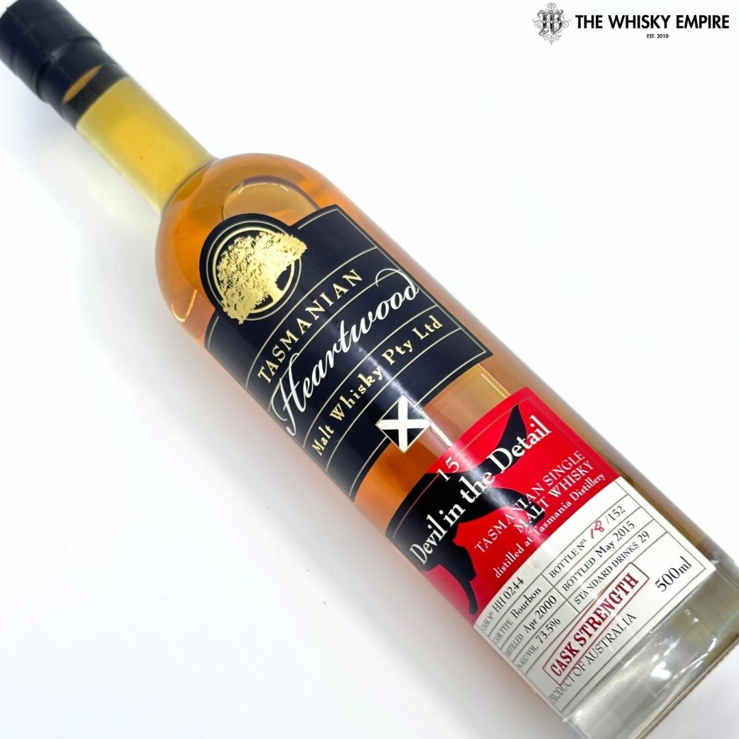 Heartwood Devil in the Detail 15YO Cask Strength Single Malt Whisky, Tasmania, Australia