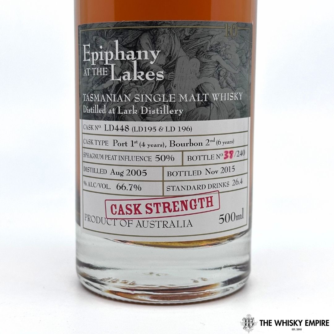 Heartwood Epiphany at the Lakes Cask Strength Single Malt Whisky, Tasmania, Australia