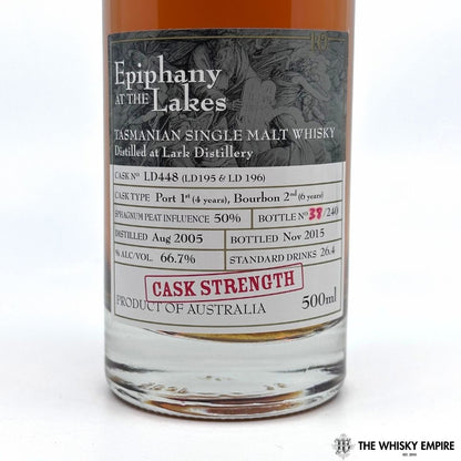 Heartwood Epiphany at the Lakes Cask Strength Single Malt Whisky, Tasmania, Australia