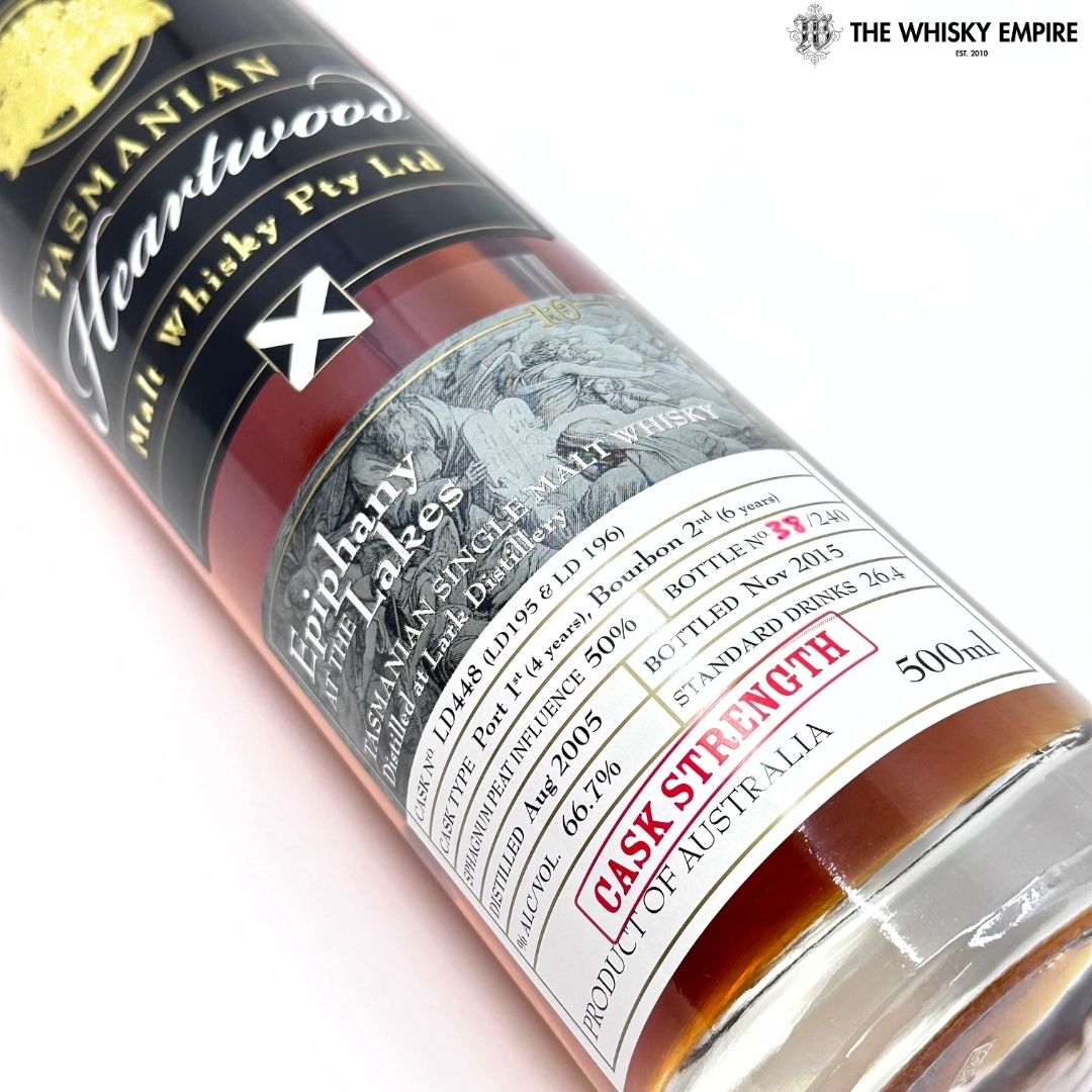 Heartwood Epiphany at the Lakes Cask Strength Single Malt Whisky, Tasmania, Australia