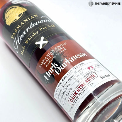 Heartwood Hark Of Darkness Cask Strength Single Malt Whisky, Tasmania, Australia