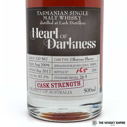 Heartwood Heart Of Darkness Cask Strength Single Malt Whisky, Tasmania, Australia