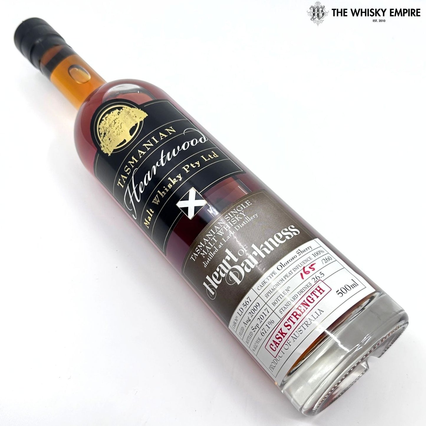 Heartwood Heart Of Darkness Cask Strength Single Malt Whisky, Tasmania, Australia