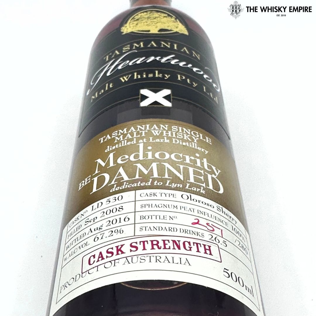 Heartwood Mediocrity Be Damned Cask Strength Single Malt Whisky, Tasmania, Australia