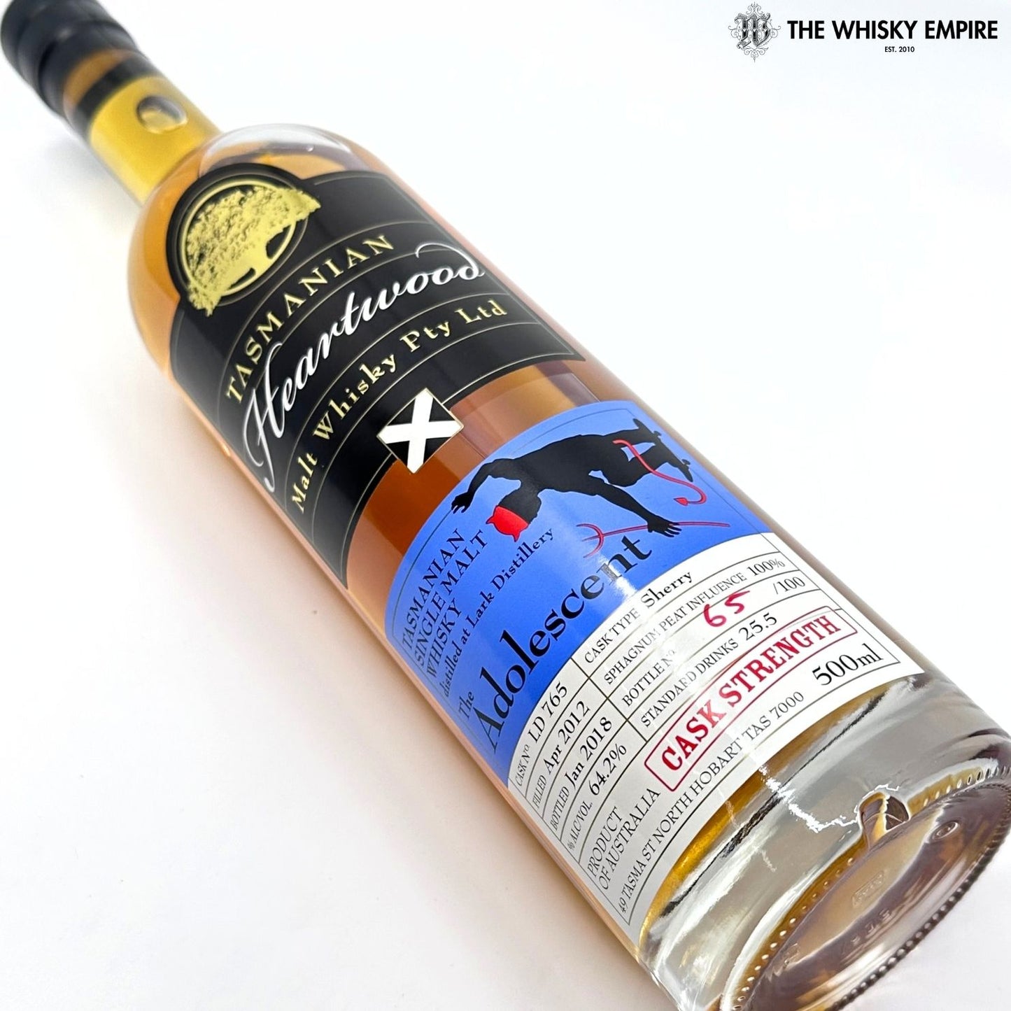 Heartwood The Adolescent Cask Strength Single Malt Whisky, Tasmania, Australia