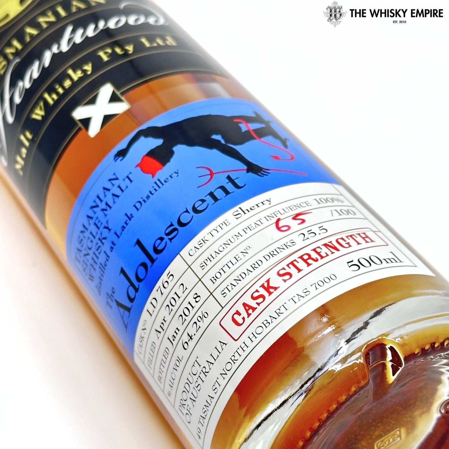 Heartwood The Adolescent Cask Strength Single Malt Whisky, Tasmania, Australia