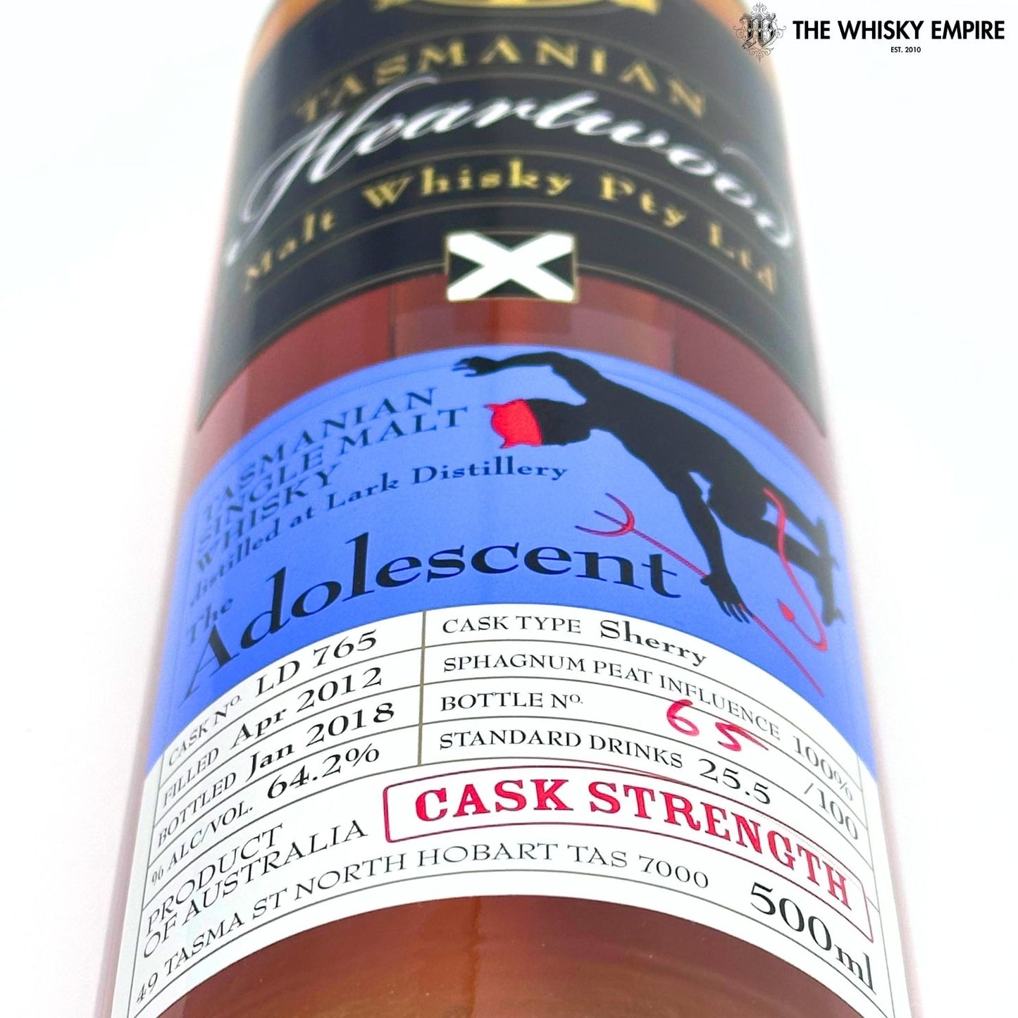 Heartwood The Adolescent Cask Strength Single Malt Whisky, Tasmania, Australia