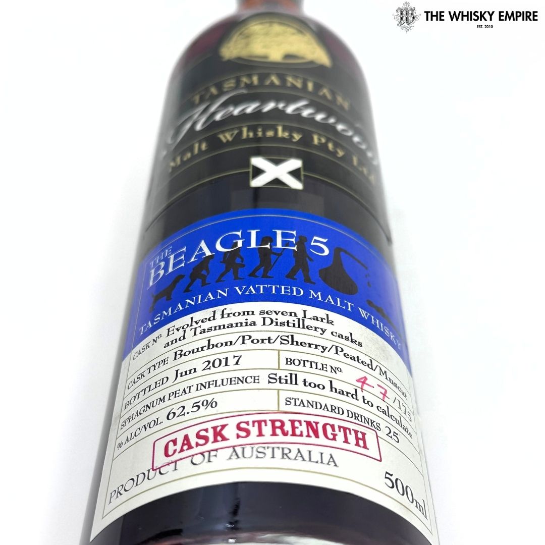 Heartwood The Beagle 5 Cask Strength Vatted Malt Whisky, Tasmania, Australia