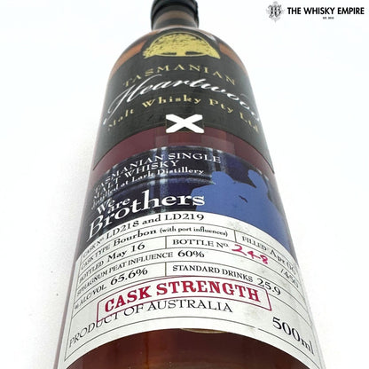 Heartwood We Are Brothers Cask Strength Single Malt Whisky, Tasmania, Australia