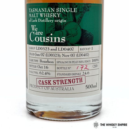 Heartwood We Are Cousins Batch No. 1 Cask Strength Single Malt Whisky, Tasmania, Australia