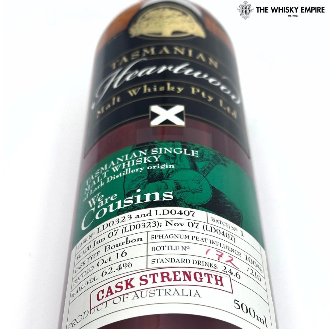 Heartwood We Are Cousins Batch No. 1 Cask Strength Single Malt Whisky, Tasmania, Australia