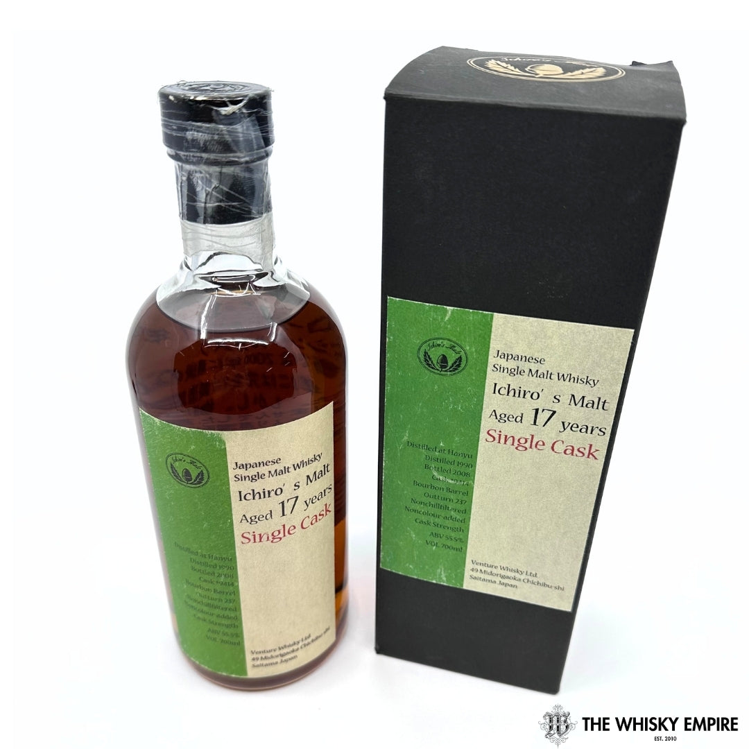 Ichiro's Malt Hanyu Single Cask Bourbon Barrel 9414 17 yo Cask Strength Single Malt Whisky, Japan