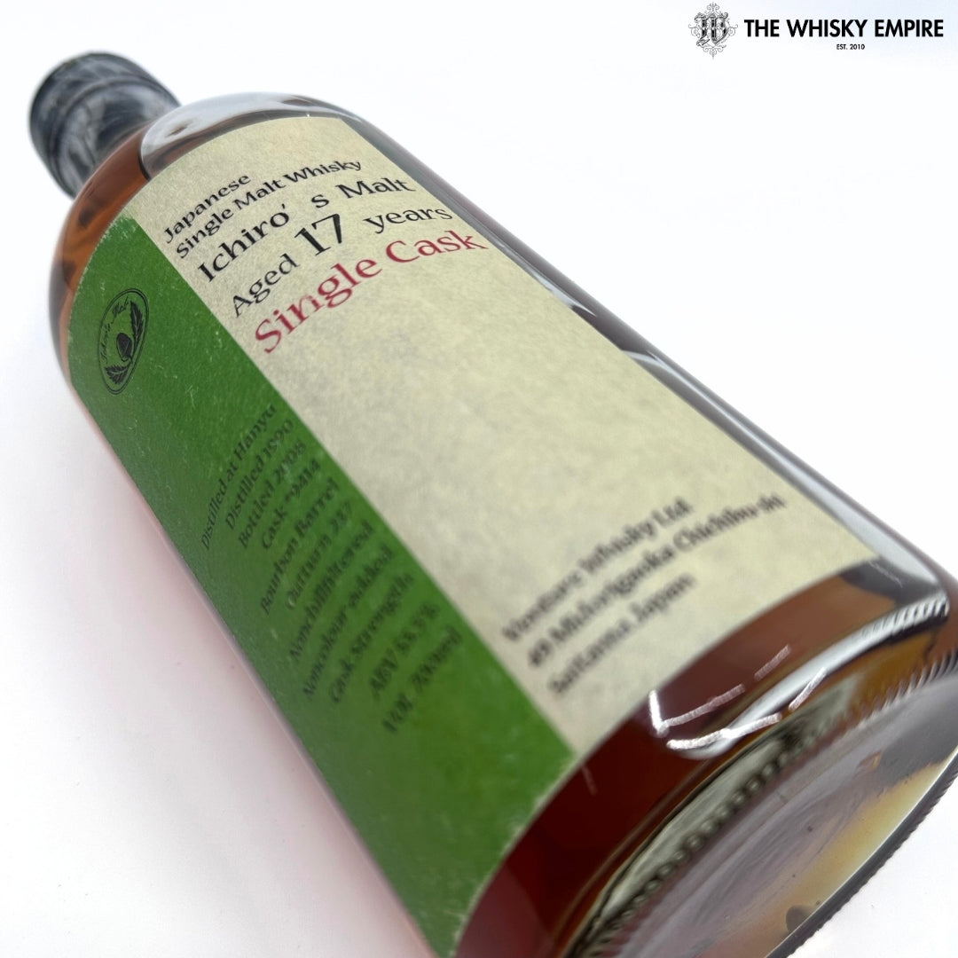 Ichiro's Malt Hanyu Single Cask Bourbon Barrel 9414 17 yo Cask Strength Single Malt Whisky, Japan