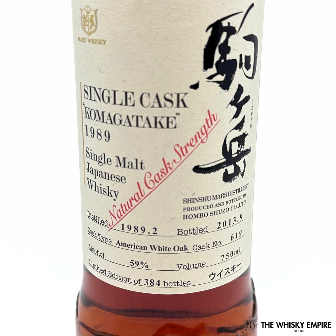 Mars Single Cask Komagatake American White Oak Cask 619 1989 24yo Single Malt Whisky, Japan