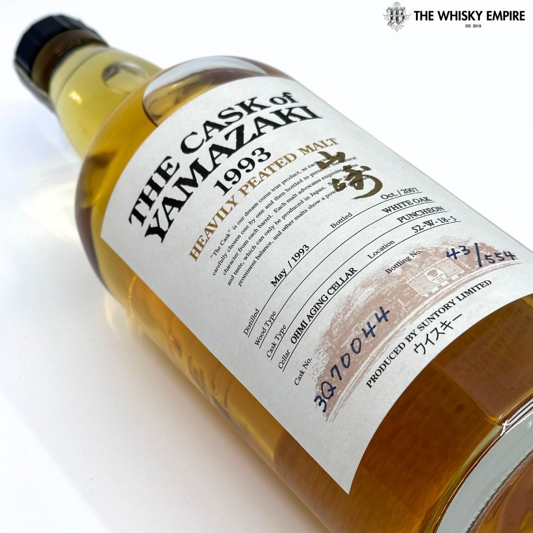 The Cask of Yamazaki Heavily Peated White Oak Cask 3Q70044 1993 14yo Cask Strength Single Malt Whisky, Japan