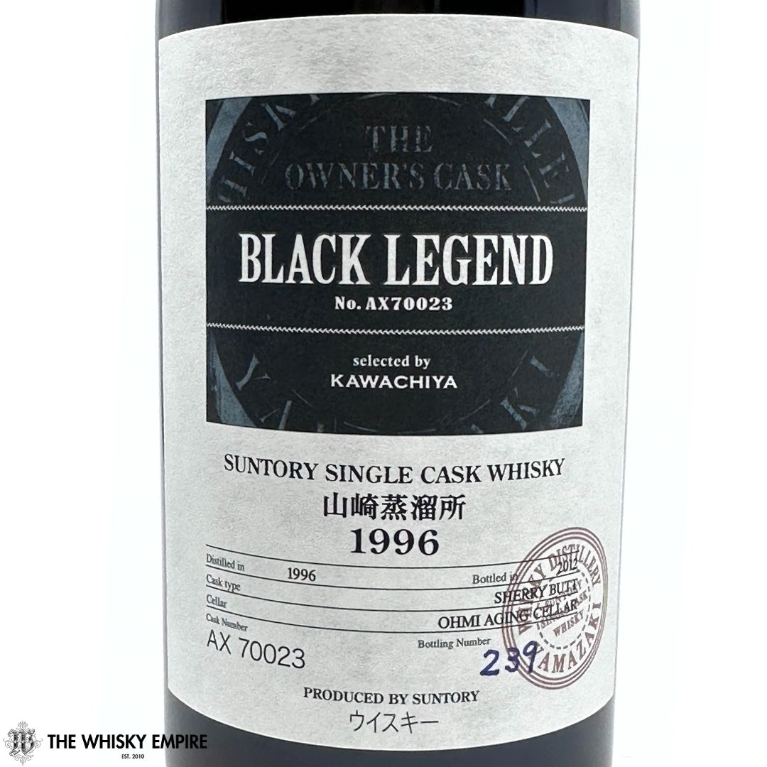 Yamazaki Owner’s Cask Black Legend Sherry Cask AX70023 1996 16yo Cask Strength Single Malt Whisky, Japan